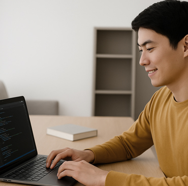 AI 드론을 학습 중인 학습자 이미지